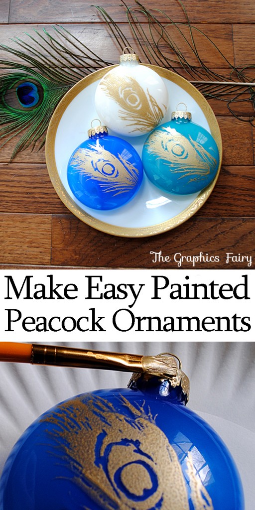 Easy Christmas Ideas Peacock Ornaments