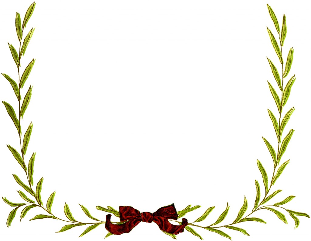 Simple Christmas Wreath Frame Image