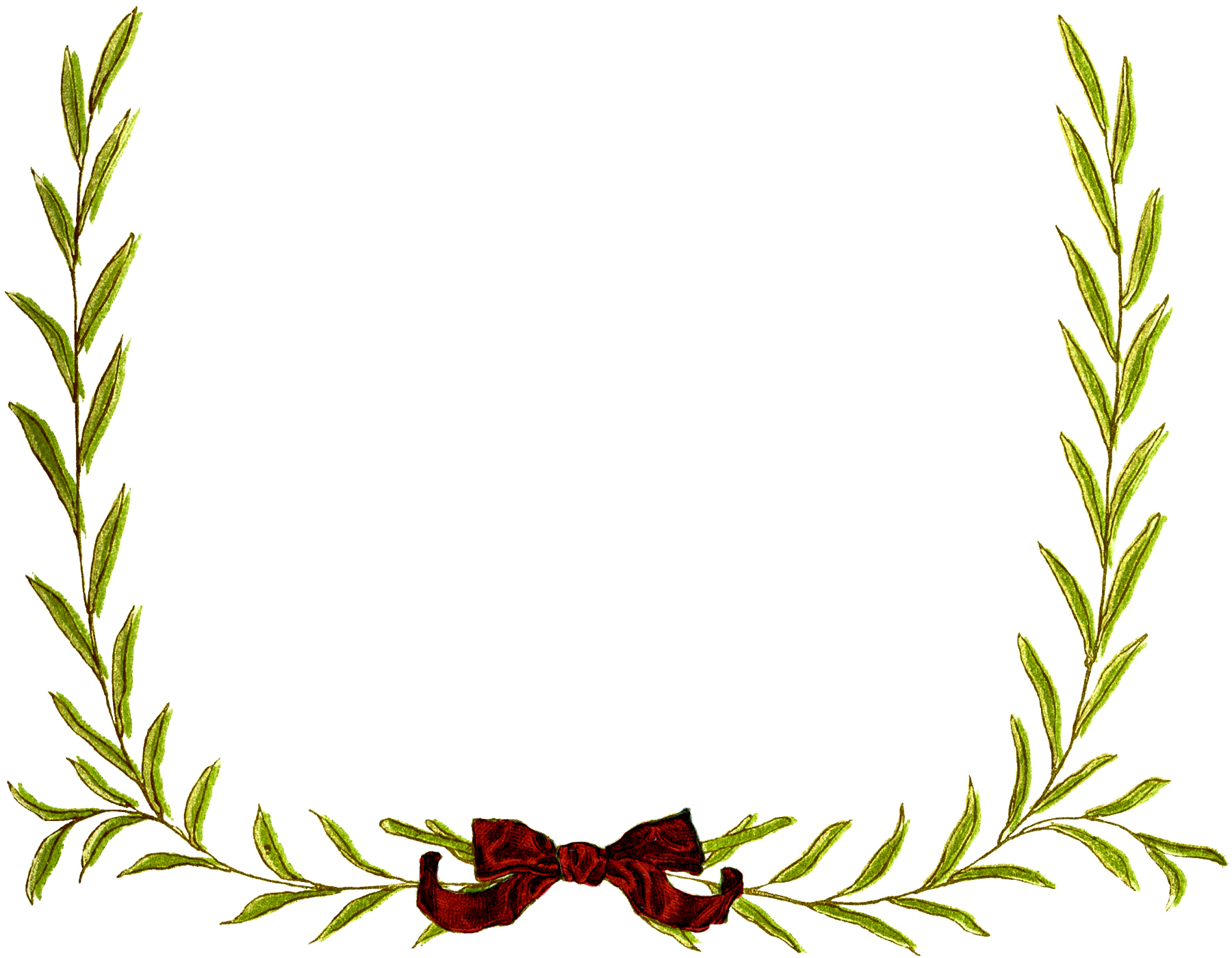 Simple Christmas Wreath Frame Images - The Graphics Fairy