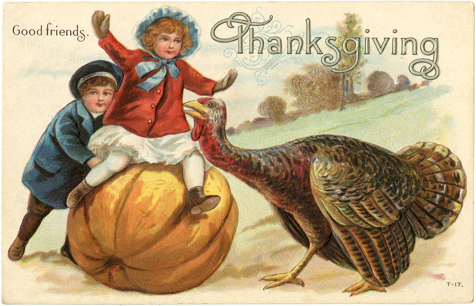 Victorian Thanksgiving Postcard - The Graphics Fairy