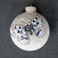DIY Book Page Glass Ornaments