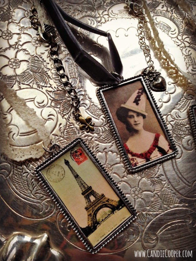 Candie Cooper Graphics Fairy Necklaces Eiffel Tower and Girl