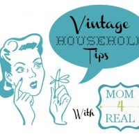 vintage household tips with mom4real and lady image