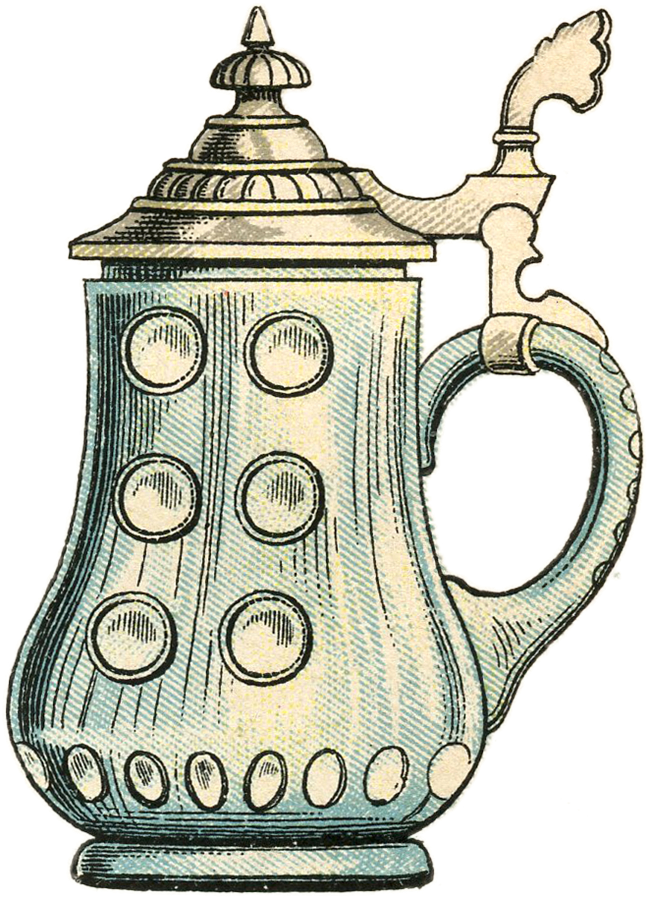 Public Domain Beer Stein Image - The Graphics Fairy