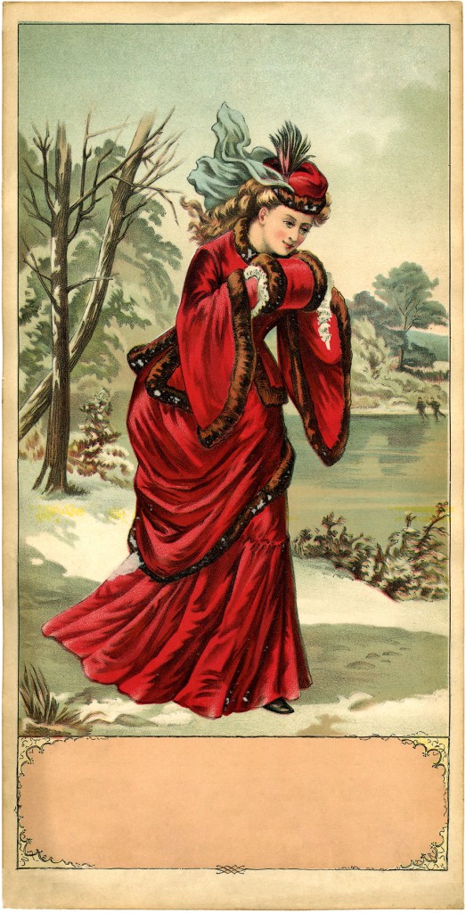 Stunning Victorian Winter Lady Image! - The Graphics Fairy