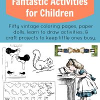 children's activities with paper dolls and drawing lesson