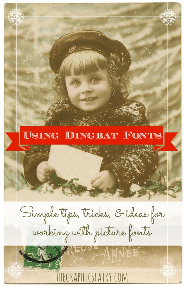 A little girl posing for a photo. Dingbat font tutorial