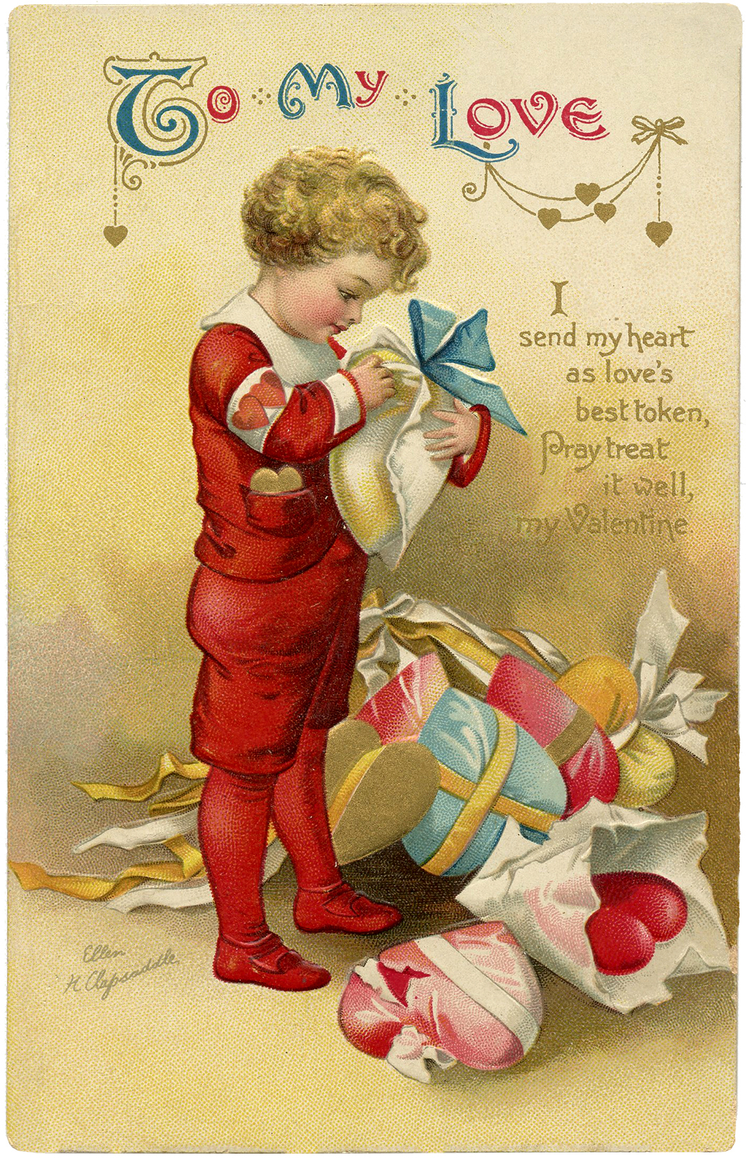 Vintage Victorian Valentine's Day Cards Graphic by CraftArtStory