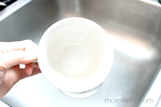 Soak a tea or coffee stained mug with salt to clean off stains