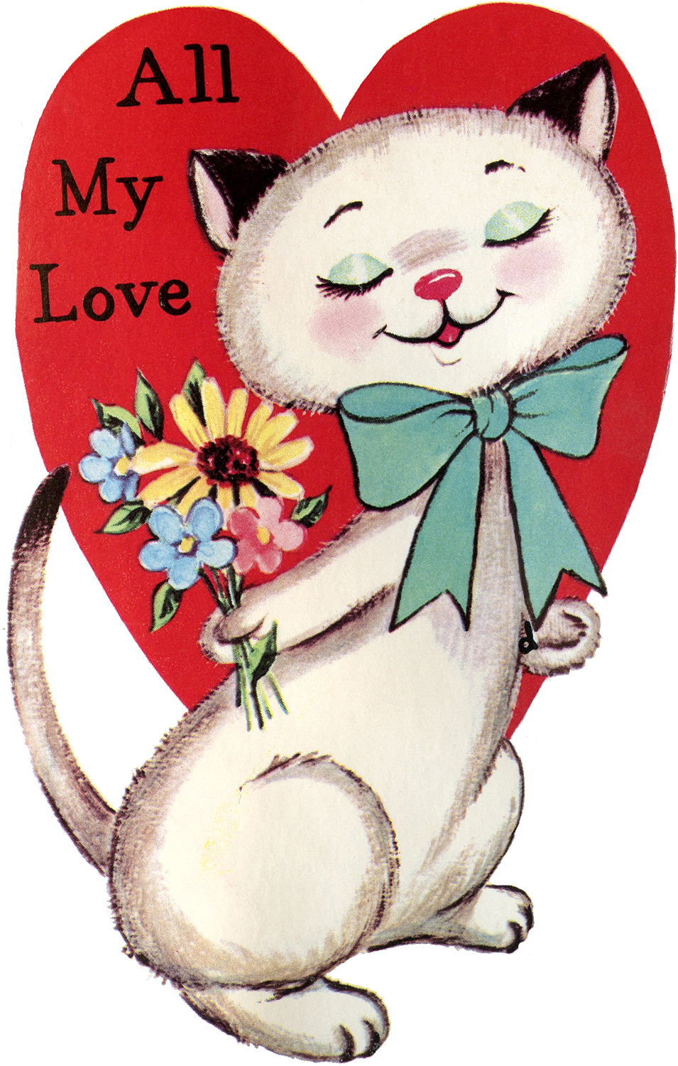 Vintage Cat Valentine Image - The Graphics Fairy