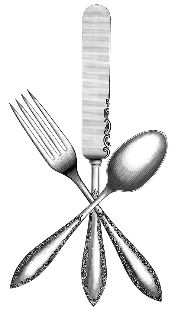 Vintage Silverware Image - The Graphics Fairy