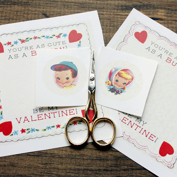 Cute as a Button Valentine DIY - The Graphics Fairy