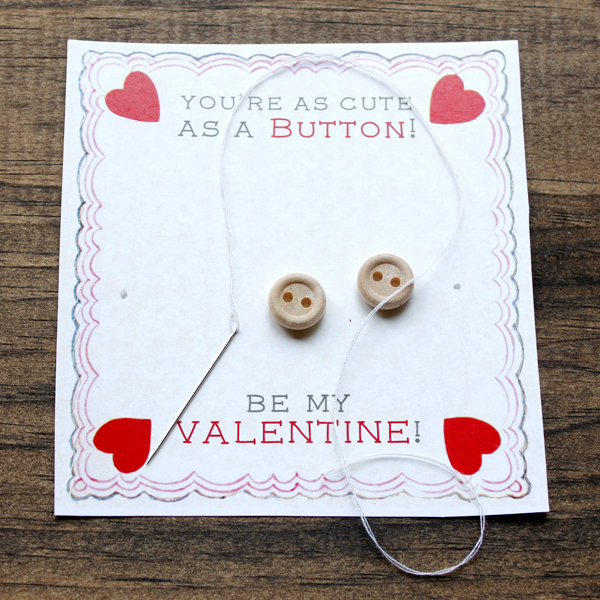 Valentine button card