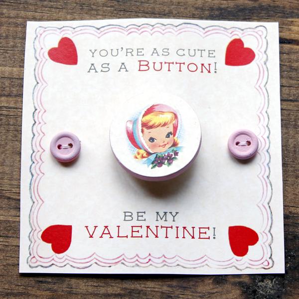 Cute As A Button Valentine Craft  What Can We Do With Paper And Glue