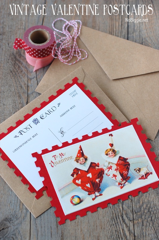 valentine cards with envelopes and string