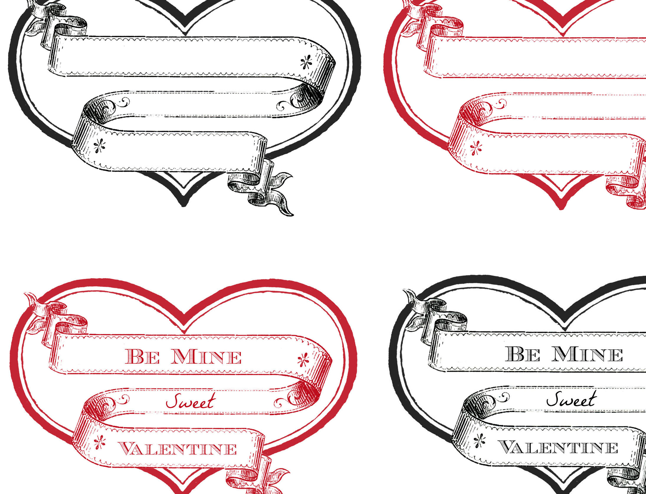 Printable Heart Labels | TUTORE.ORG - Master of Documents