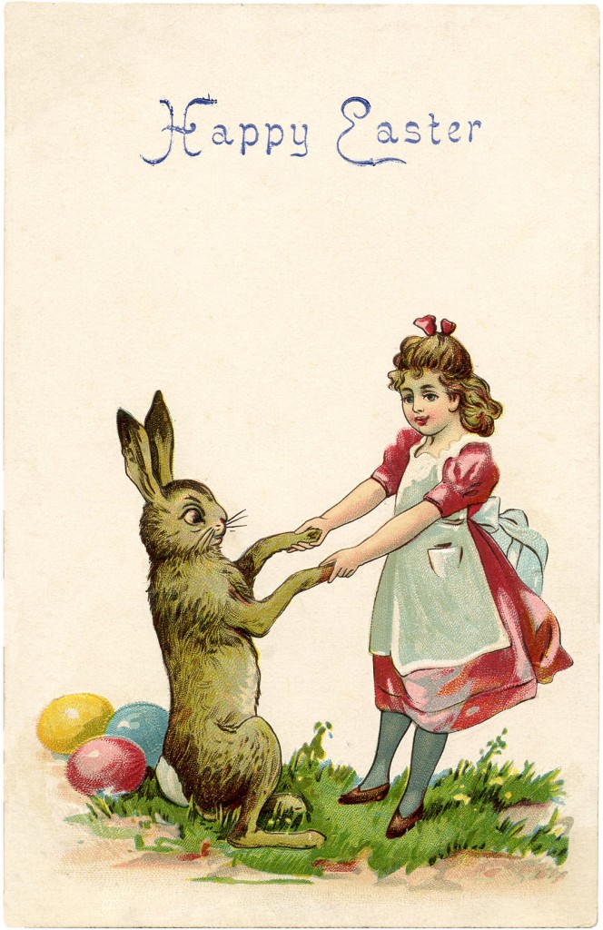 Free Vintage Easter Bunny Images - The Graphics Fairy