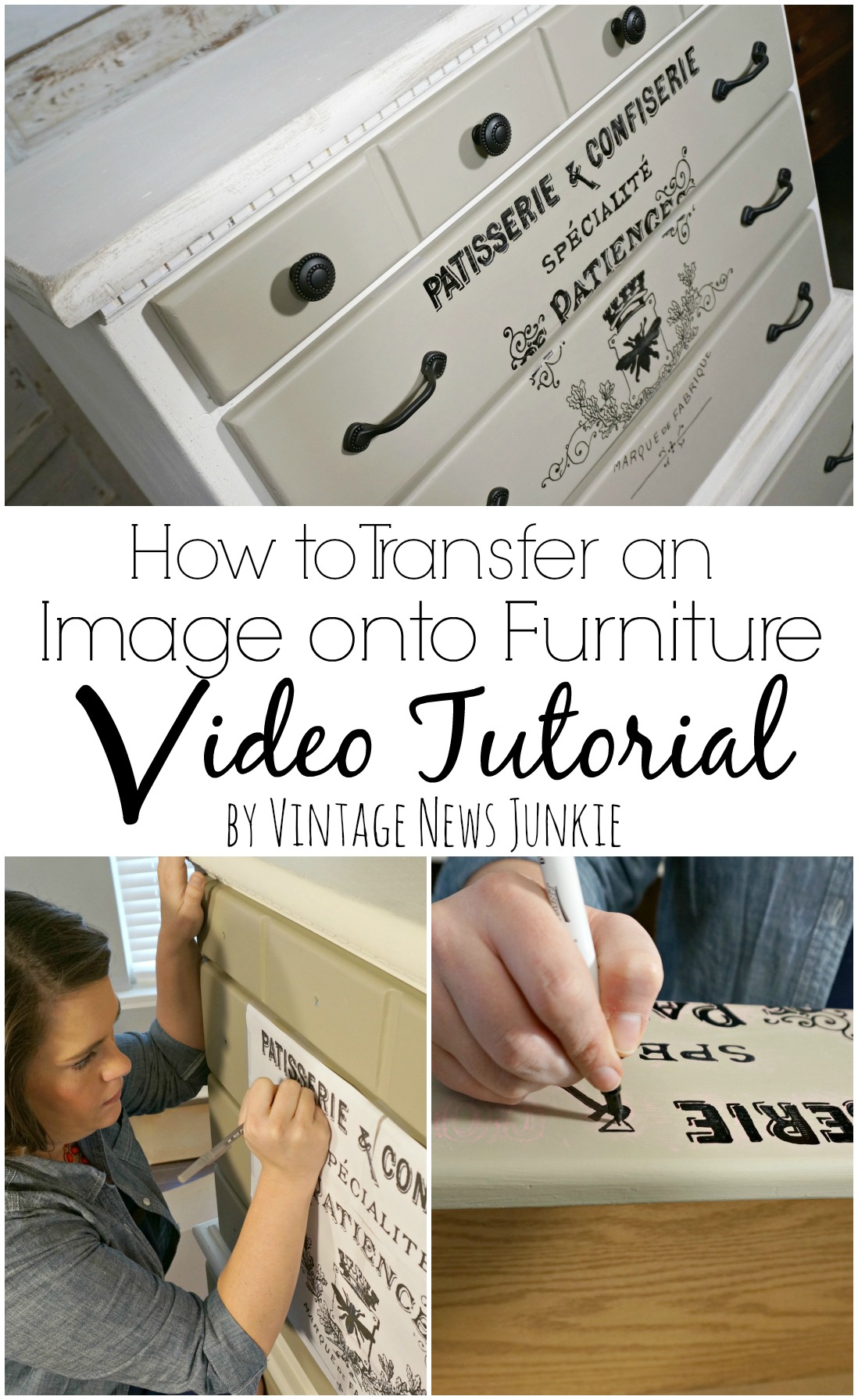 How to Transfer an Image onto Furniture - Video Tutorial - The Graphics  Fairy