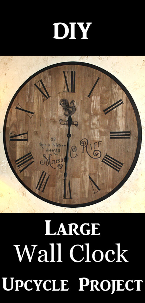 DIY Large Wall Clock from Tabletop