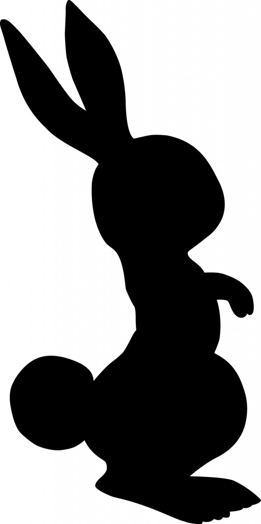 Easter Bunny Silhouette Image - The Graphics Fairy