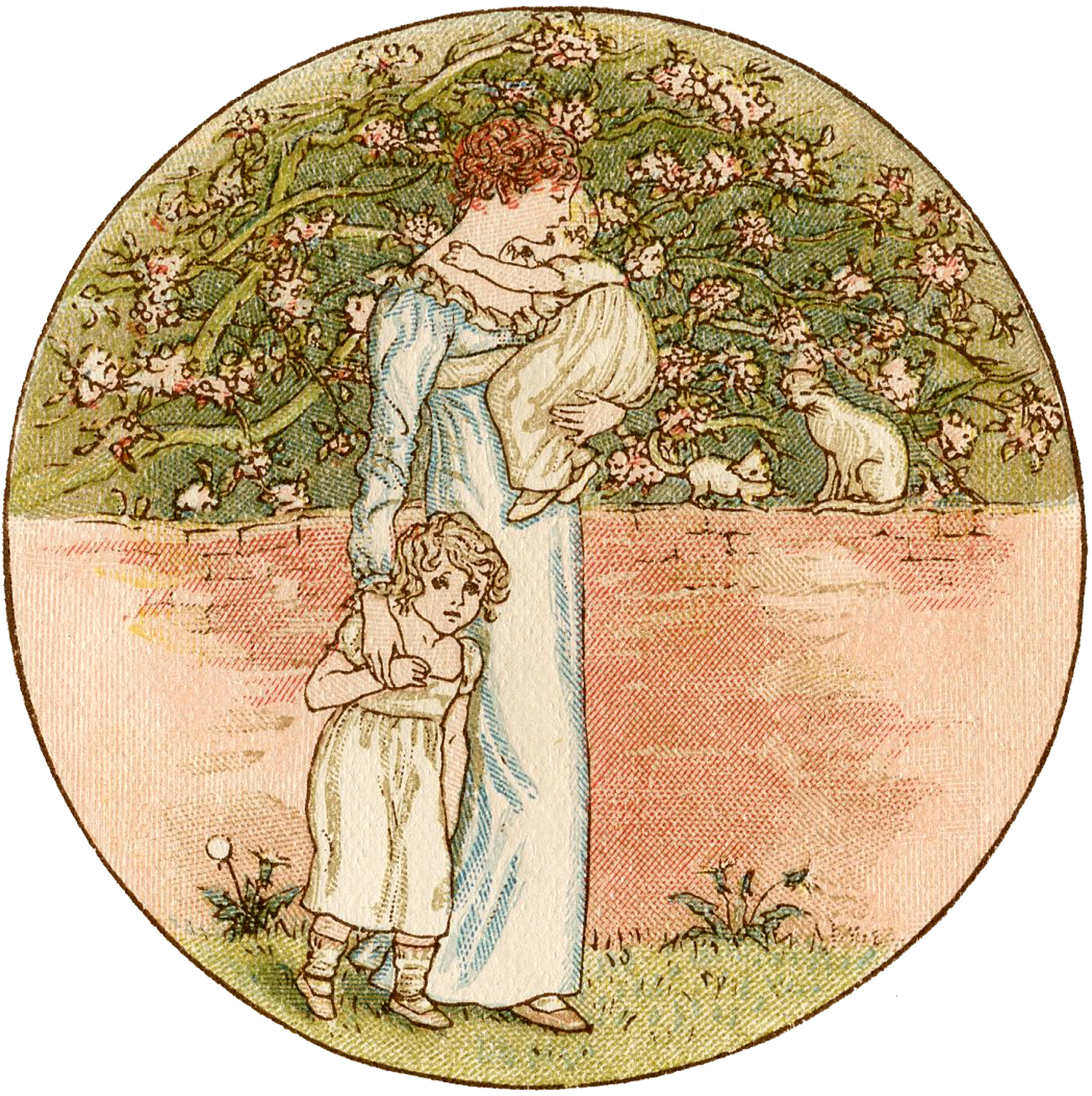 6 Mother's Day Illustrations by Kate Greenaway! - The Graphics Fairy