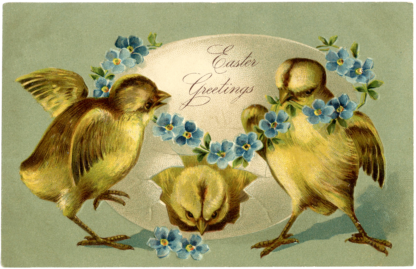 Vintage Easter Chicks Image - Adorable! - The Graphics Fairy