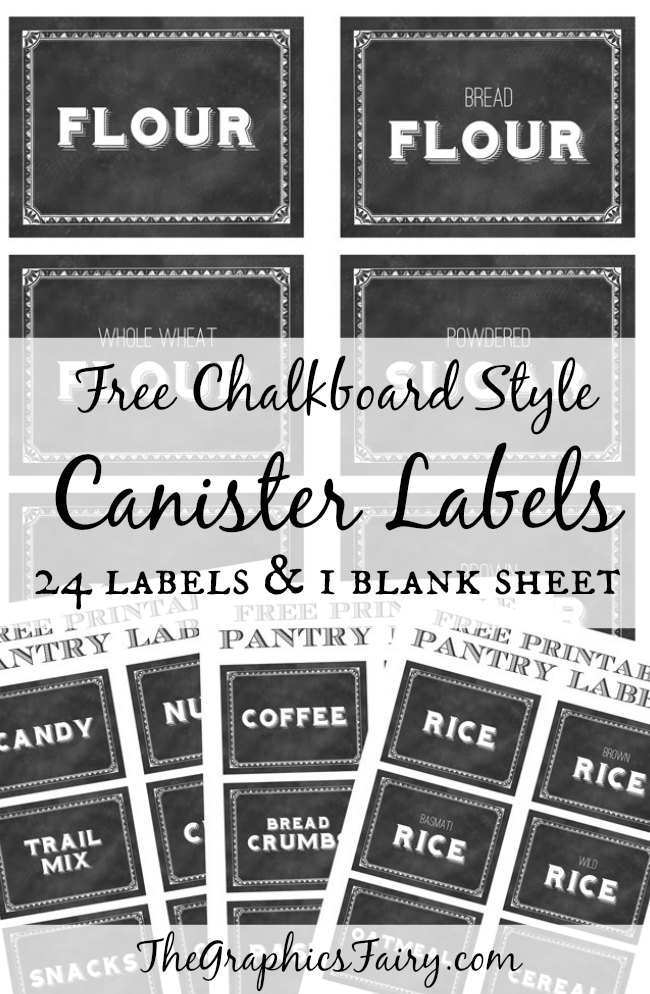 Chalkboard Style Printable Labels - Editable! - The Graphics Fairy