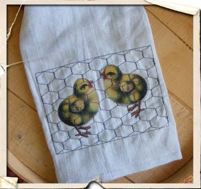 Hand Towel with 2 Easter Chicks