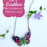 DIY Leather Butterfly Necklace