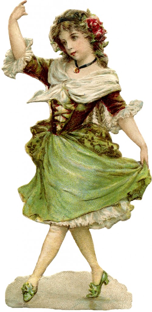 Pretty Young Dancing Girl Image - The Graphics Fairy