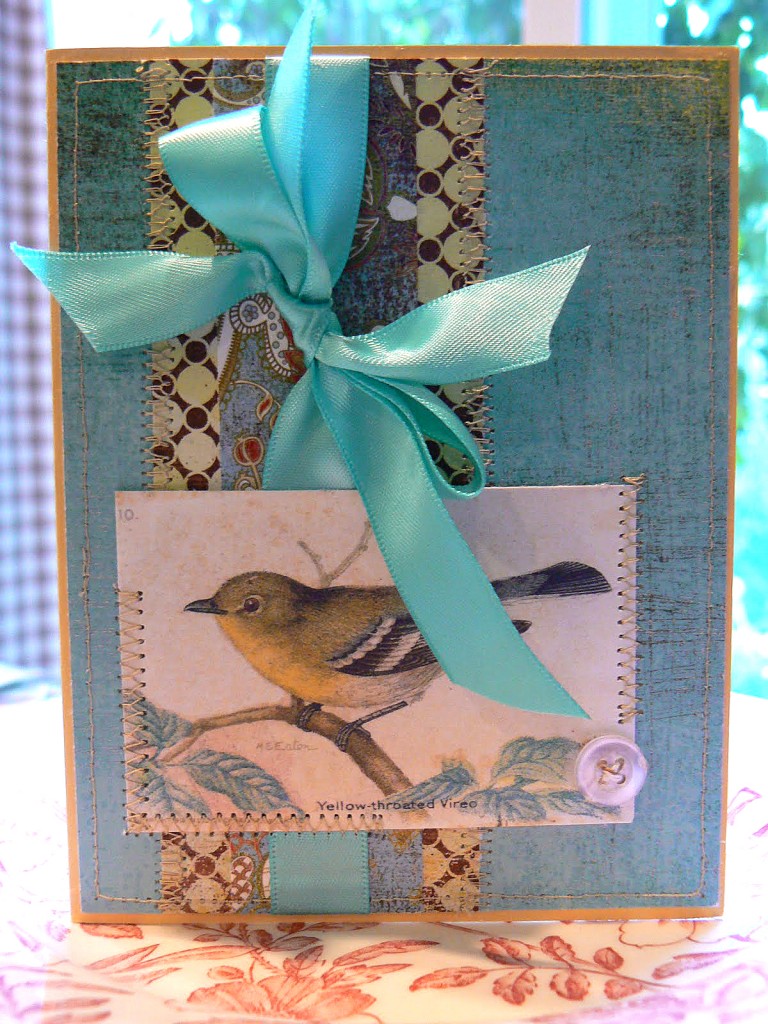 Handmade card idea with bird