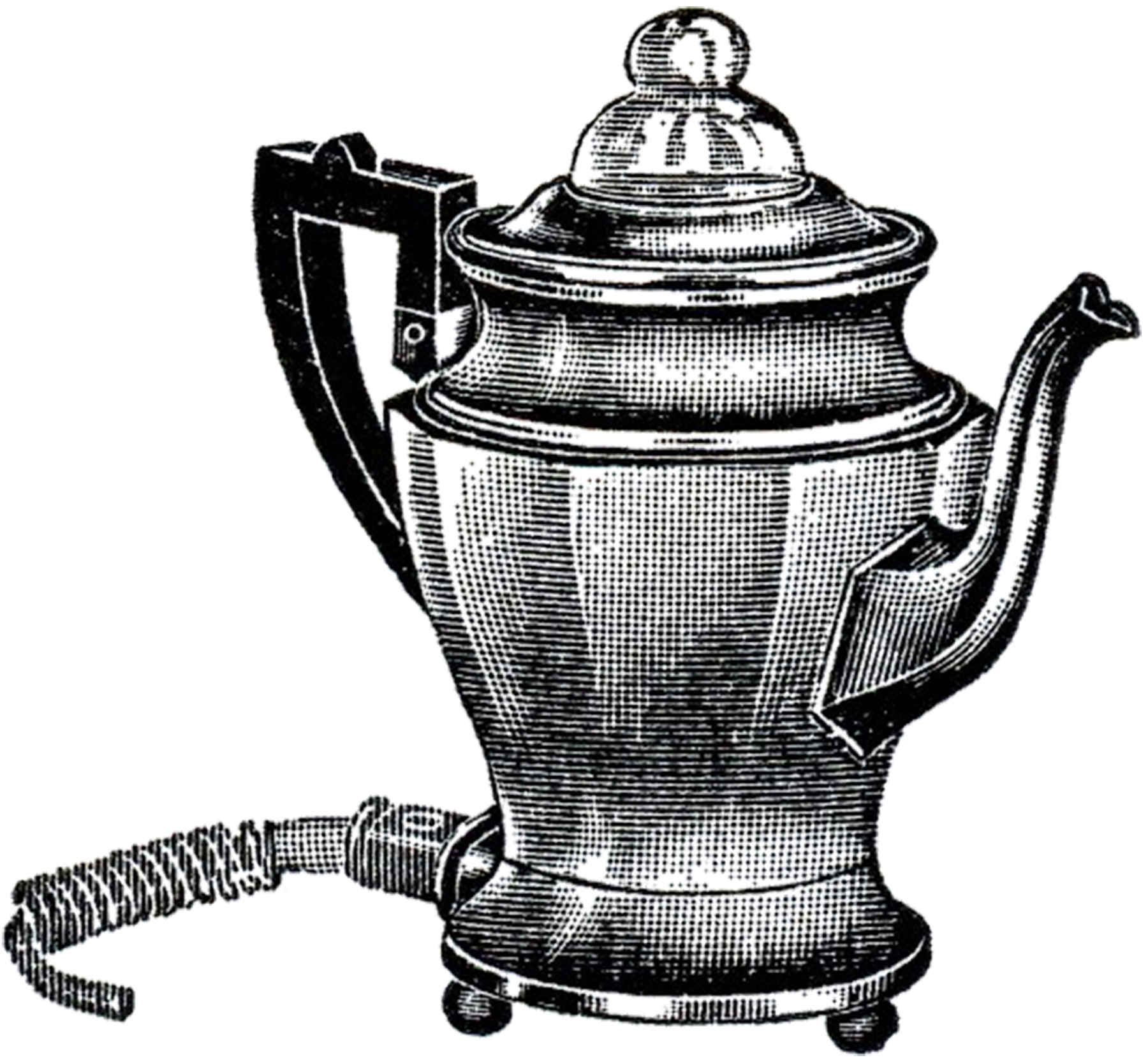 Retro Coffee Pot Image - The Graphics Fairy