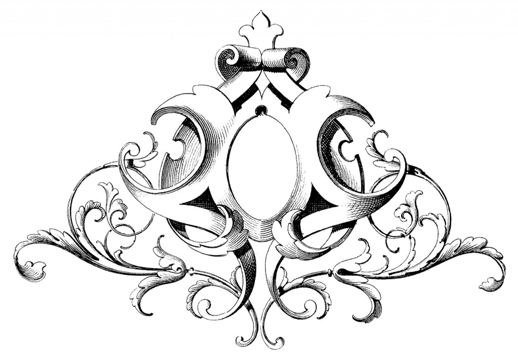 Fabulous Scrolls Frame Ornament! - The Graphics Fairy