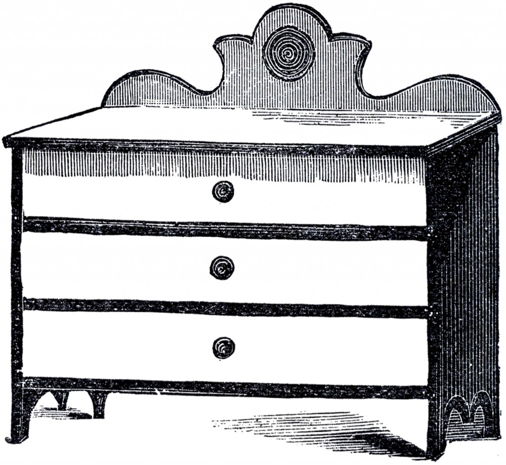 3 Antique Dresser Clipart! - The Graphics Fairy