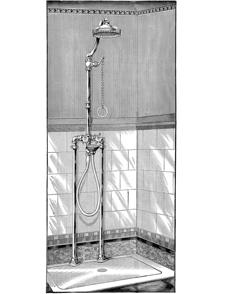 vintage shower cllipart