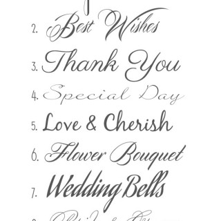 Favorite script wedding fonts