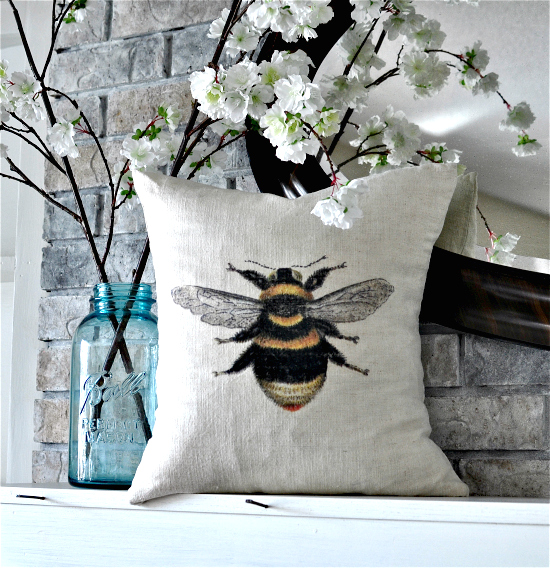 Bumblebee pillow