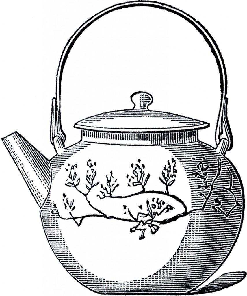 Vintage Asian Teapot Image - The Graphics Fairy