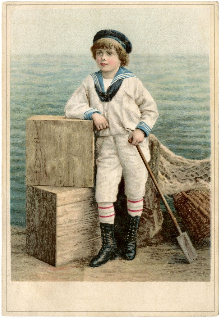 Vintage Sailor Boy Image