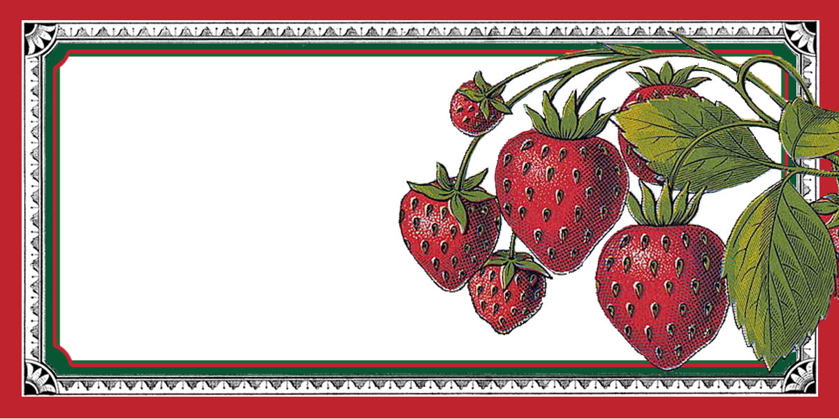 Strawberry jam label