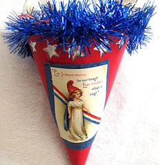 patriotic cone with girl