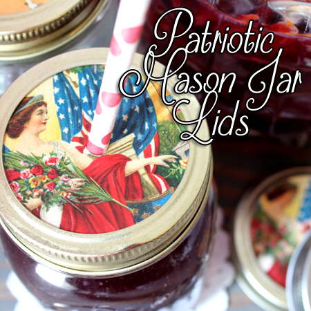 Fourth of July mason jar glasses