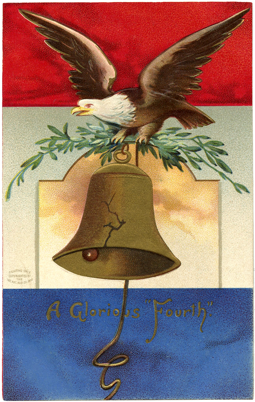 patriotic eagle graphics fashioned fourth religious valentine postcard thegraphicsfairy