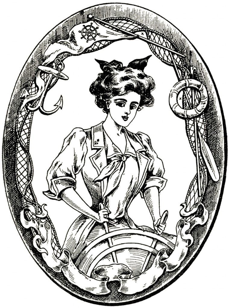 Vintage Sailor Lady Image