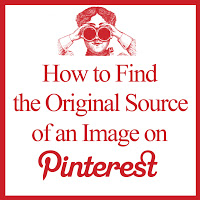 How to find the original source of an image on pinterest with lady and binoculars