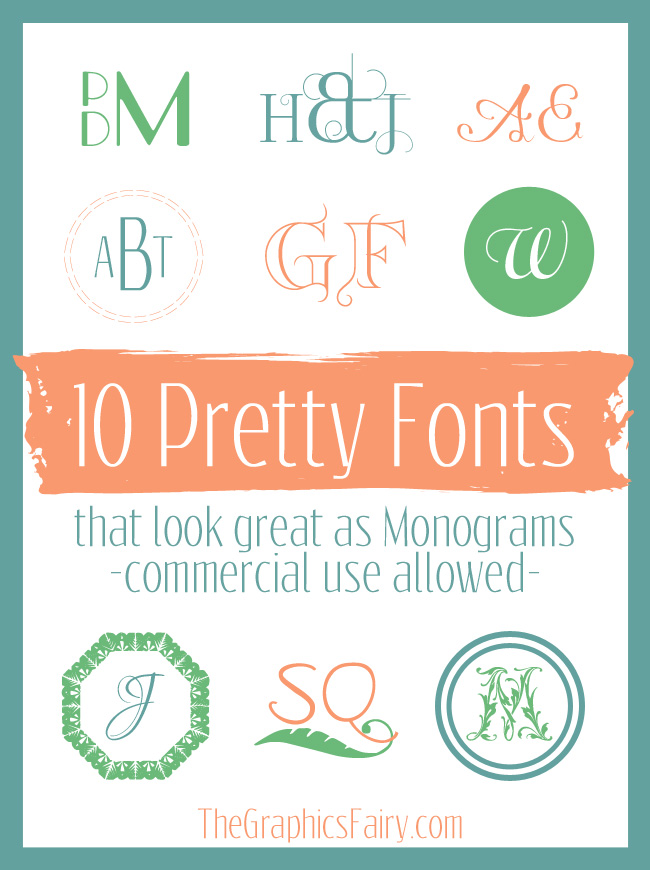 pretty fonts graphic