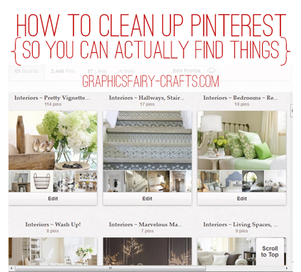 How to clean up pinterest so you can find things with pinterest images
