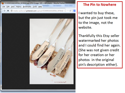 Pinterest screenshot with stamped knives