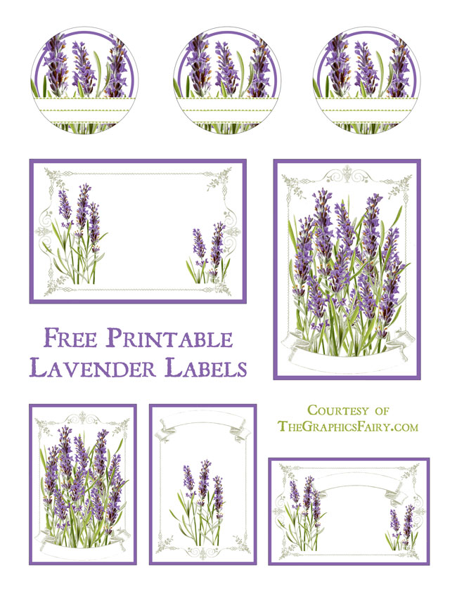 Free Lavender Gift Tag Labels Printable Two Designs Available For | My ...