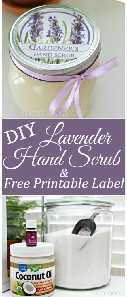 Lavender Hand Scrub with Printable Labels